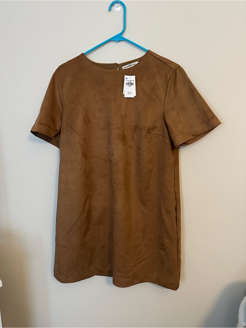 Abercrombie & Fitch vegan suede  Short-Sleeve Shift Dress